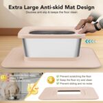 Decflow 10L Stainless Steel Dog Water Bowl, No Spill Anti-Splash Dog Bowls with XXL Silicone Mat, Spill-Proof Slow Feeder for Messy Drinkers, Heavy Duty Pet Bowls Indoor/Outdoor Use - Image 5