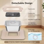 Decflow 10L Stainless Steel Dog Water Bowl, No Spill Anti-Splash Dog Bowls with XXL Silicone Mat, Spill-Proof Slow Feeder for Messy Drinkers, Heavy Duty Pet Bowls Indoor/Outdoor Use - Image 7