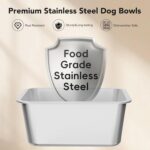 Decflow 10L Stainless Steel Dog Water Bowl, No Spill Anti-Splash Dog Bowls with XXL Silicone Mat, Spill-Proof Slow Feeder for Messy Drinkers, Heavy Duty Pet Bowls Indoor/Outdoor Use - Image 8
