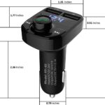 Handsfree Call Car Charger,Wireless Bluetooth FM Transmitter Radio Receiver,Mp3 Audio Music Adapter,Dual USB Port Compatible for All Smartphones,Samsung Galaxy,LG,HTC,etc. - Image 8