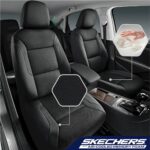 Skechers Memory Foam Leather Car Seat Covers, Air Cool Mesh Thick Seat Covers, Car Seat Covers Front Seats Airbag Compatible, Automotive Comfort for Most Cars, Vans, Trucks, SUV,Black - Image 3