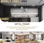 3-Light Hanging Pendant Light Fixtures, Farmhouse Kitchen Island Light Fixture, Industrial Hanging Pendant Lighting for Dining Room Bedroom Hallway, Black Metal Cage Pendant Lamp, E26 Base - Image 5