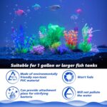 Ameliade Fish Tank Decorations Aquarium Artificial Plastic Grass Plants Decor Small Betta Goldfish Turtle Tank Accessories （11 Pieces） - Image 4