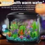 Ameliade Fish Tank Decorations Aquarium Artificial Plastic Grass Plants Decor Small Betta Goldfish Turtle Tank Accessories （11 Pieces） - Image 5