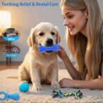 Beiker 20 Pack Puppy Chew Toys - Blue Dog Teething Toys for Puppies, Puppy Teething Rings and Durable Ropes, Blue Rubber Toy Bundle for Small Dogs, Cute Interactive Dog Balls for Small Breed - Image 4