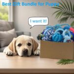 Beiker 20 Pack Puppy Chew Toys - Blue Dog Teething Toys for Puppies, Puppy Teething Rings and Durable Ropes, Blue Rubber Toy Bundle for Small Dogs, Cute Interactive Dog Balls for Small Breed - Image 7