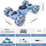 Tecnock Remote Control Car for Boys Girls, 2.4GHz 4WD Gesture Sensing RC Stunt Car Toys - 360° Rotating Double Sided Hand Controlled RC Cars with LED Lights, Gifts for Kids - Image 8