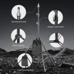 Aureday 22" Big Ring Light with 72" Tripod Stand and Phone Holder, Large LED Ringlight for Photography/Barber/Makeup/Tattooing, Ring Studio Light for Smartphones&Lightweight Cameras - Image 7