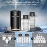 Smart Car Air Freshener Diffuser with 160ml Essential Oils, Smart Auto On/Off Star Projector Cars Diffuser for Men/Women, USB-Powered, 2 Natural Scents | Verdant Essence + Silent Grove - Image 4