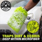Chemical Guys MIC49302 Chenille Premium Scratch-Free Microfiber Wash Mitt, Lime Green, 9.6" x 2.3" x 7" (2 Pack) - Image 5