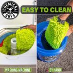 Chemical Guys MIC49302 Chenille Premium Scratch-Free Microfiber Wash Mitt, Lime Green, 9.6" x 2.3" x 7" (2 Pack) - Image 10