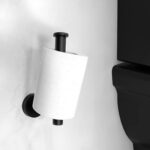 Bathroom Accessory Towel Bar Set: 5 Pieces Matte Black Bathroom Hardware - SUS304 Stainless Steel Wall Mounted Towel Rack&Toilet Paper Holder&Towel Ring&Towel Hook - Image 5