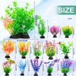 CousDUoBe 14Pcs Fish Tank Decorations Small Aquarium Plants Set, Fish Tank Accessories Aquarium Decor Plastic Plants - Image 3
