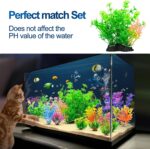 CousDUoBe 14Pcs Fish Tank Decorations Small Aquarium Plants Set, Fish Tank Accessories Aquarium Decor Plastic Plants - Image 5