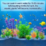 CousDUoBe 14Pcs Fish Tank Decorations Small Aquarium Plants Set, Fish Tank Accessories Aquarium Decor Plastic Plants - Image 7