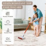 Area Rug 5x7 Vintage Rug: Washable Indoor Medallion Rugs Low Pile Distressed Floor Carpet Retro Accent Rug for Living Room Bedroom Kitchen Dining Table Home Office(Beige, 5'x7') - Image 7