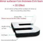 DIY 3D Wall Clock Large Frameless Watch Mirror Surface Wall Art Clock for Living Room Bedroom Office Hotel Wall Decoration (DIYL189-Black) - Image 4