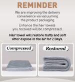 Hicober Microfiber Hair Towel, 3 Packs Hair Turbans for Wet Hair, Drying Hair Wrap Towels for Curly Hair Women Anti Frizz (Blue,Grey,Pink) - Image 10