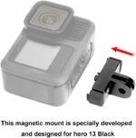 Quick Release Magnetic Mount Compatible with GoPro HERO13 Black, Action Camera Mount Adapter for HERO13 Black with 1/4" Hole for Tripods/Selfie Sticks/Bike Mounts - Image 5