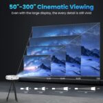 GROVIEW Projector, 15000lux 490ANSI Native 1080P WiFi Bluetooth Projector, 300'' Video Projector, Supports 4K & Zoom, 5G Sync, Compatible with HDMI USB/ AV/ Smartphone/ Pad/ Laptop/ DVD/ TV Stick/ PS5 - Image 6