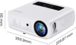 GROVIEW Projector, 15000lux 490ANSI Native 1080P WiFi Bluetooth Projector, 300'' Video Projector, Supports 4K & Zoom, 5G Sync, Compatible with HDMI USB/ AV/ Smartphone/ Pad/ Laptop/ DVD/ TV Stick/ PS5 - Image 9