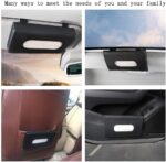 Fredysu Car Visor Tissue Holder, Sun Visor Napkin Holder Backseat Tissue Case, Premium Car Tissue Box for car, Vehicle (Black) - Image 3
