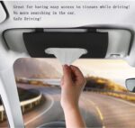 Fredysu Car Visor Tissue Holder, Sun Visor Napkin Holder Backseat Tissue Case, Premium Car Tissue Box for car, Vehicle (Black) - Image 4
