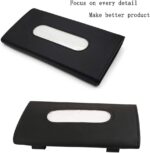 Fredysu Car Visor Tissue Holder, Sun Visor Napkin Holder Backseat Tissue Case, Premium Car Tissue Box for car, Vehicle (Black) - Image 5