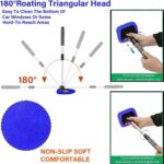 Windshield Cleaning Tool - Extendable Handle Car Window Cleaner with 4 Reusable Cloth Pads, Auto Glass Wiper Kit for Interior & Exterior, Ideal for Dirty Car Windows - Image 4