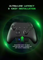 RYR Wireless Gaming Headset for Xbox Series X|S, Xbox One, PS5, PS4, Mac, Bluetooth 5.3, 3D Surround Sound, Rotatable Earmuffs, Gaming Headphones with Noise Canceling Microphones-Blackgreen - Image 3