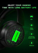 RYR Wireless Gaming Headset for Xbox Series X|S, Xbox One, PS5, PS4, Mac, Bluetooth 5.3, 3D Surround Sound, Rotatable Earmuffs, Gaming Headphones with Noise Canceling Microphones-Blackgreen - Image 6