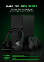 RYR Wireless Gaming Headset for Xbox Series X|S, Xbox One, PS5, PS4, Mac, Bluetooth 5.3, 3D Surround Sound, Rotatable Earmuffs, Gaming Headphones with Noise Canceling Microphones-Blackgreen - Image 7