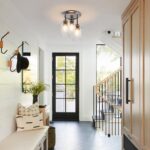 Kalium 3-Lights Semi Flush Mount Ceiling Light Fixture, Farmhouse Light Fixtures, Ceiling Light Decor for Kitchen, Foyer, Entryway, Matte Black with Clear Glass Shade. - Image 4