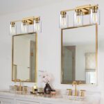 3-Light Bathroom Vanity Light, Modern Brushed Gold Wall Lights with Clear Glass Shades, Bathroom Wall Sconce Lamp for Mirror Living Room Bedroom Hallway - Image 9