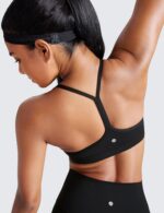 CRZ YOGA Butterluxe Womens Y Back Sports Bra - Padded Racerback Low Impact Spaghetti Thin Strap Workout Yoga Top - Image 5