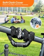 Sportneer Bike Lock: 5 Digit Combination High Security Anti Theft Bike Chain Lock - 3.2/3.6/4ft Heavy Duty Keyless Bicycle Lock for Bike, Motorcycle, Scooter, Door & Gate - 4/6mm Thick, Easy to Use - Image 8