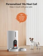 WOPET Automatic Cat Feeders 2 Cats-(𝟮𝟬𝟮5 𝗨𝗽𝗴𝗿𝗮𝗱𝗲) Timed Cat Feeder with Stainless Steel Bowl, Programmable 1-6 Meals Control, Dual Power Supply Auto Pet Feeder for Cats and Dogs - Image 4