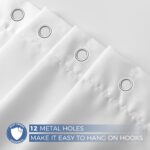 downluxe Waterproof Fabric Shower Curtain Liner - Soft Cloth Shower Liner with 3 Magnets, Shower Curtains for Bathroom, Machine Washable & Hotel Quality, 70" W x 72" L, White - Image 3