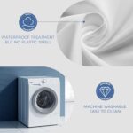 downluxe Waterproof Fabric Shower Curtain Liner - Soft Cloth Shower Liner with 3 Magnets, Shower Curtains for Bathroom, Machine Washable & Hotel Quality, 70" W x 72" L, White - Image 6
