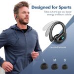 Wireless Earbuds, Bluetooth Headphones 5.3 HiFi Stereo Ear Buds, 80H Bluetooth Earbuds with Dual LED Display Charging Case, IPX7 Waterproof Earphones for Android iOS Black - Image 6