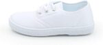 Kids White Canvas Shoes Toddler Classic Slip-on Uniform Sneaker for Girls Boys Casual Tennis Running Shoes - Image 3