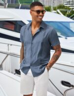 COOFANDY Men's Cuban Guayabera Shirts Casual Short Sleeve Button Down Shirt Summer Beach Vacation Shirt - Image 3