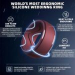 Egnaro Men's Silicone Rings 10mm Wide 2.5mm Thick, Rubber Wedding Bands with Inner Arc Ergonomic Breathable Design, 1/4/5/7 Variety Multipack - Image 3