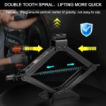 IMAYCC Car Jack Kit, Scissor Jack for Car 2 Ton (4409 lbs) Tire Jack Repair Kit,Spare Tire Changing Kit with Lug Wrench,Emergency Kit for Vehicle/Auto/SUV/MPV - Image 4