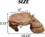 TIHOOD Turtle Platform Rectangular Aquarium Fish Tank Adjustable Turtle Basking Platform Reptile Resting Terrace Tortoise Climbing Platform - Image 6