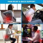 Lumbar Support Pillow for Office Chair,Office Home, College Dorm Room Essentials,Back Support Pillow for Car, Chair Cushions,Back Pain Relief Improve Posture,Mesh Cover Double Adjustable Straps - Image 3