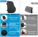 Lumbar Support Pillow for Office Chair,Office Home, College Dorm Room Essentials,Back Support Pillow for Car, Chair Cushions,Back Pain Relief Improve Posture,Mesh Cover Double Adjustable Straps - Image 5