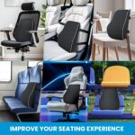 Lumbar Support Pillow for Office Chair,Office Home, College Dorm Room Essentials,Back Support Pillow for Car, Chair Cushions,Back Pain Relief Improve Posture,Mesh Cover Double Adjustable Straps - Image 8