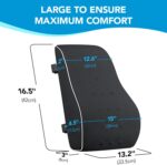 Lumbar Support Pillow for Office Chair,Office Home, College Dorm Room Essentials,Back Support Pillow for Car, Chair Cushions,Back Pain Relief Improve Posture,Mesh Cover Double Adjustable Straps - Image 9