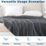 Cooling Comforter Queen Size, Double-Sided Cold Tech Fabric Quilted Bed Comforters Cooling Blanket for Hot Sleepers, Breathable Lightweight Summer Bedding, All-Season Ice Blanket, Dark Gray - Image 6